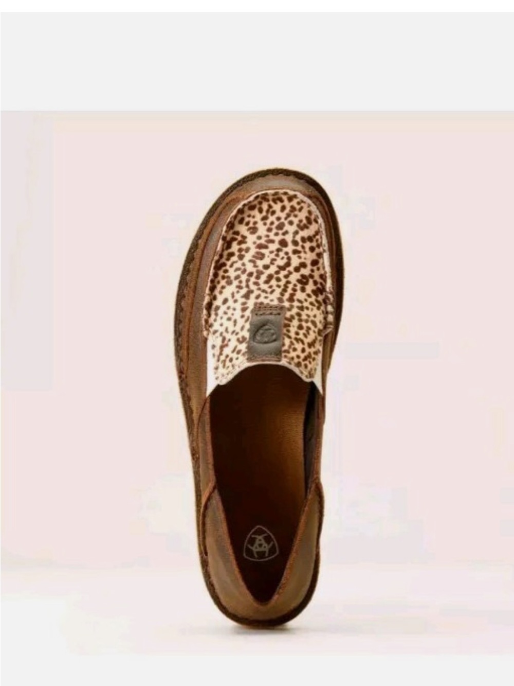 ARIAT WOMEN'S CHEETAH PRINT HAIR ON HIDE CRUISER CASUAL SHOES - MOC TOE Size 6